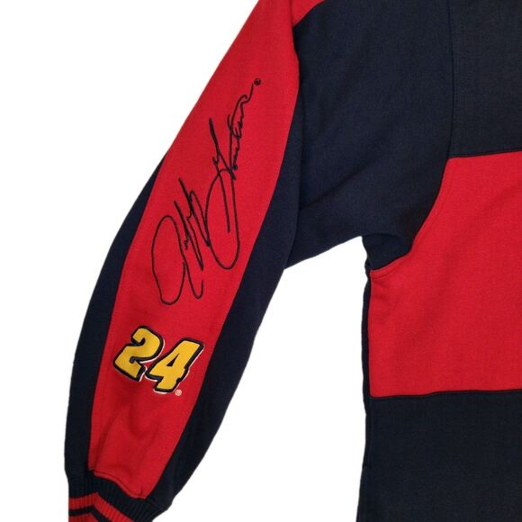 VTG NASCAR Jeff Gordon DuPont Racing Chase Authentics LS 1/4 Zip Hoodie Mens L - Picture 3 of 6